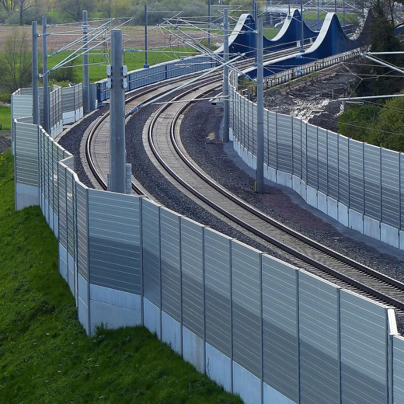Highway noise barrier system material