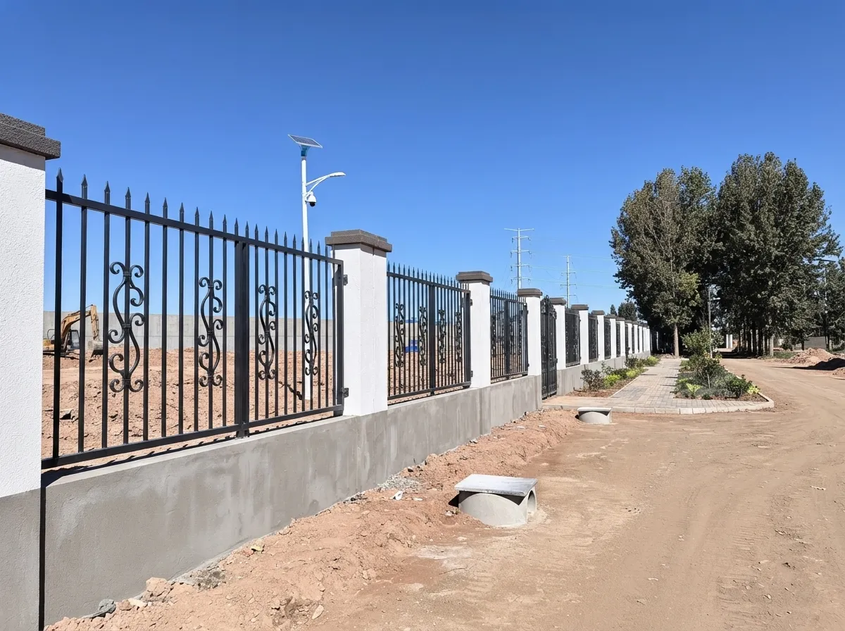 Custom metal fencing for industrial perimeter security