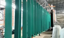 High-quality electrostatic powder coating process for industrial metal products