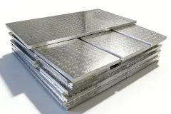 Industrial platform steel grating walkway structure